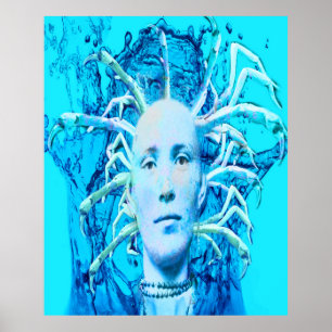 Blauer Skorpion Poster