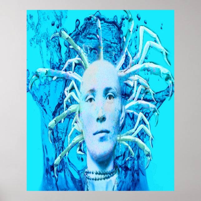 Blauer Skorpion Poster (Vorne)