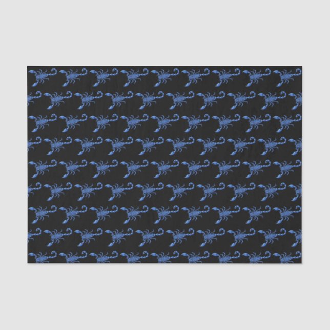 Blauer Skorpion Seidenpapier (Vorderseite)