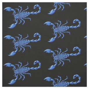 Blauer Skorpion Stoff