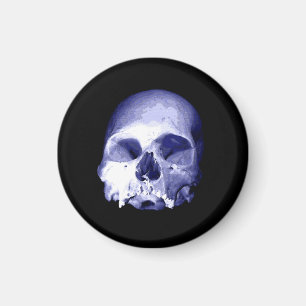 Blauer Skull Magnet