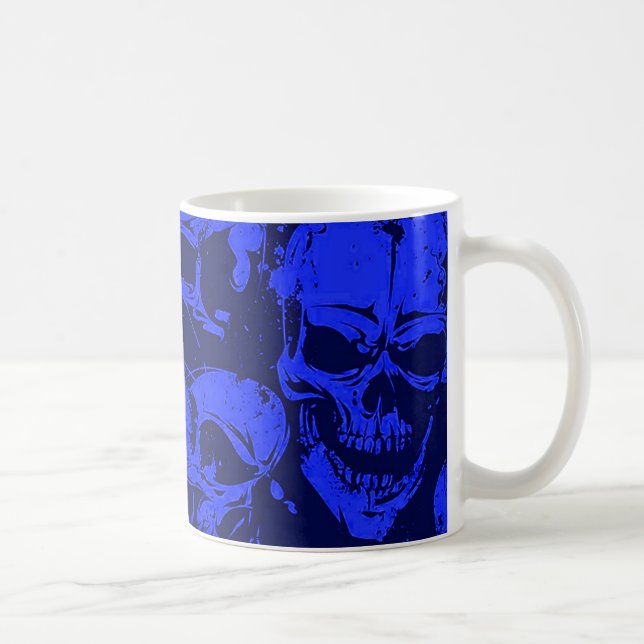 Blauer Skulls Kaffeetasse (Rechts)