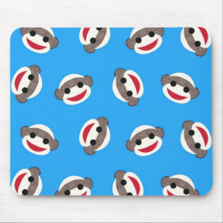 Blauer Socken-Affe-Junge Mousepad