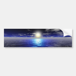 Blauer Sonnenaufgang Autoaufkleber