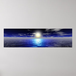 Blauer Sonnenaufgang Poster