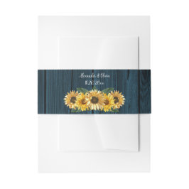 Blauer Sonnenblume Einladungsbanderole
