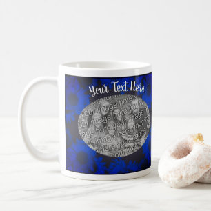 Blauer Sonnenblumen Foto Rahmen Personalisiert Kaffeetasse