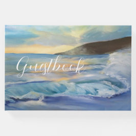 Blauer Sonnenuntergang am Strand Gästebuch