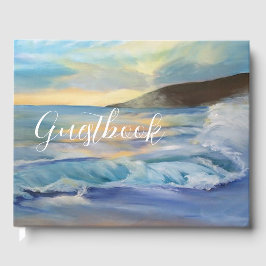 Blauer Sonnenuntergang am Strand Gästebuch