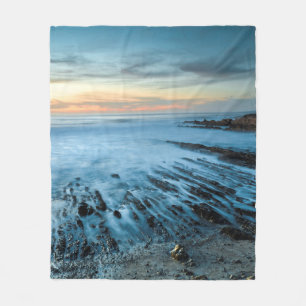 Blauer Sonnenuntergang, Kalifornien Fleecedecke