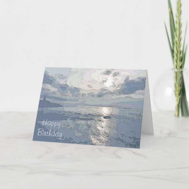 BLAUER SONNENUNTERGANG KARTE (Vorderseite)