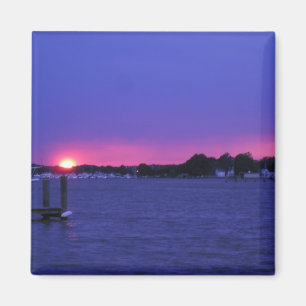 Blauer Sonnenuntergang-Magnet Magnet