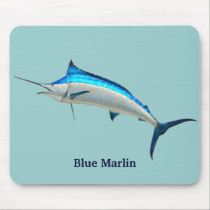 Blauer Speerfisch Mousepad
