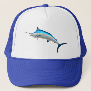 Blauer Speerfisch-Spiel-Fischen Truckerkappe