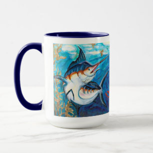 Blauer Speerfisch Tasse