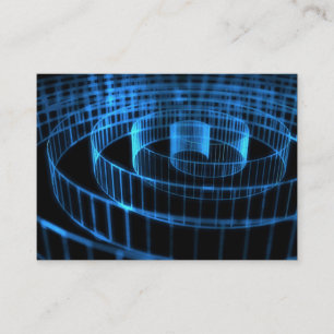 Blauer Spiral, Mini Foto Visitenkarte