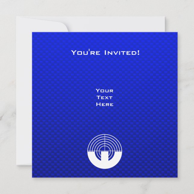 Blauer Sportschoß Einladung (Vorderseite)