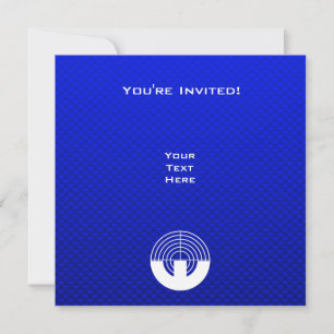 Blauer Sportschoß Einladung