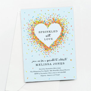Blauer Sprinkler mit Liebe Einladung