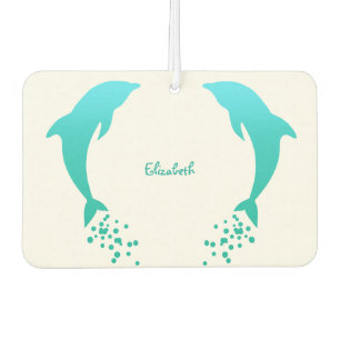 Blauer Sprung Dolphin mit Blasen Air Freshener Autolufterfrischer