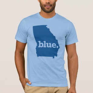 Blauer Staat Georgien T-Shirt