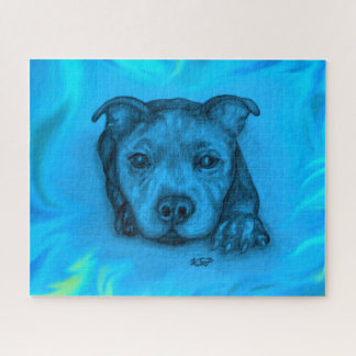 Blauer Staffy-Welpe