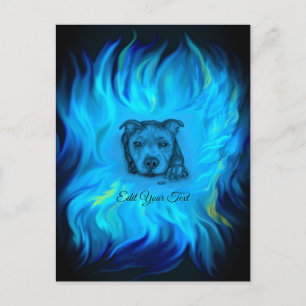 Blauer Staffy-Welpe Postkarte
