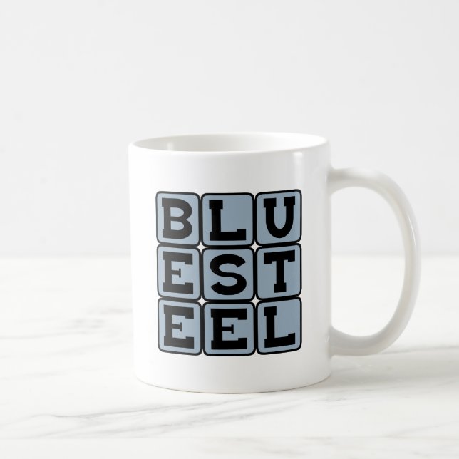 Blauer Stahl, Farbe Kaffeetasse (Rechts)