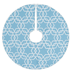 Blauer Star von David Polyester Weihnachtsbaumdecke