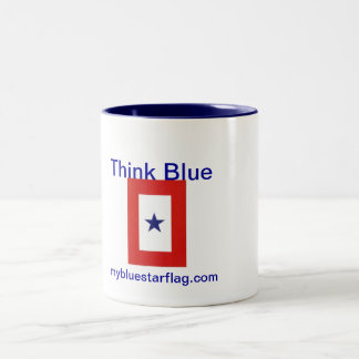 Blauer Stern-Flaggen-Kaffee-Tasse Zweifarbige Tasse