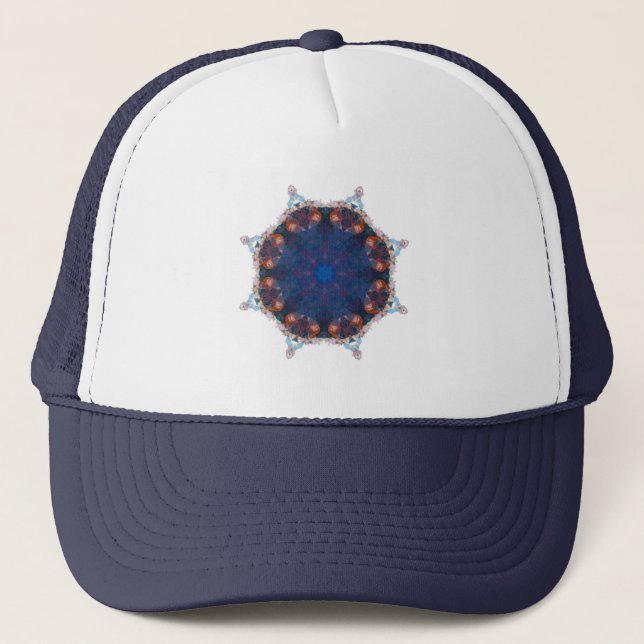 Blauer Stern-Hut Truckerkappe (Vorderseite)