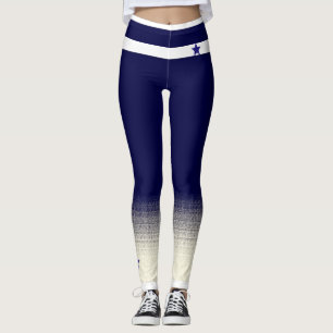 Blauer Stern-Imitat-Socken-Entwurf Leggings