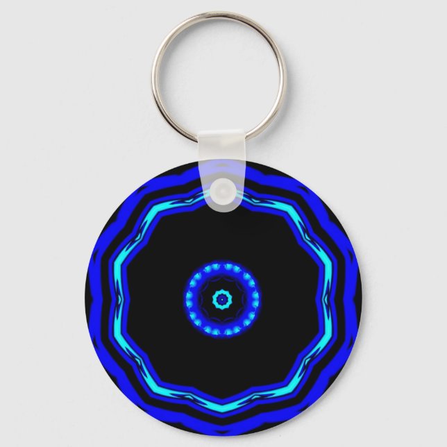 Blauer Stern Keychain Schlüsselanhänger (Vorderseite)