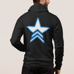 Blauer Stern Kommandant Kapuzenpullover Hoodie