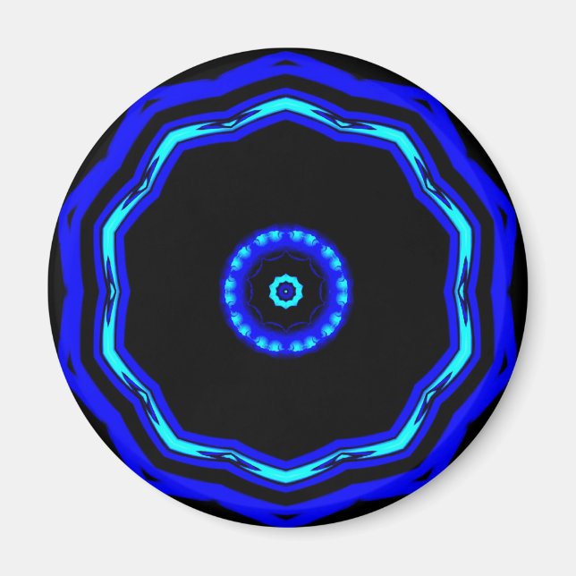 Blauer Stern-Magnet Magnet (Vorne)