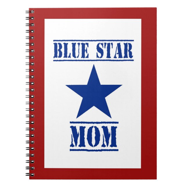 Blauer Stern-Mama-patriotisches Militär Notizblock (Vorderseite)