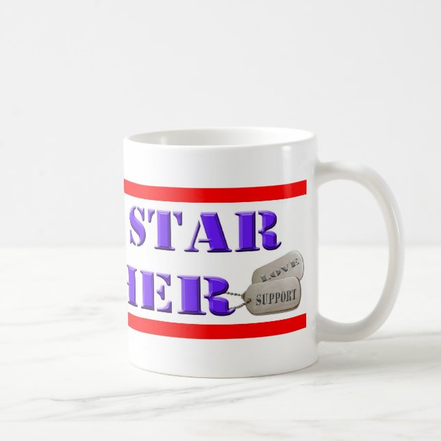 Blauer Stern-Mutter - 2 Sterne Kaffeetasse (Rechts)