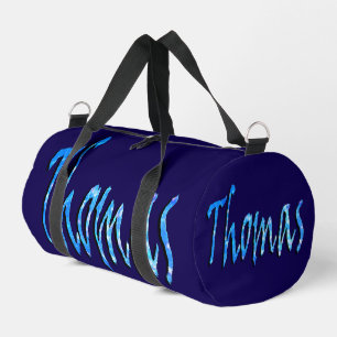 Blauer Sternen Thomas Name Logo, Duffle Bag