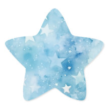 Blauer Sternenaufkleber