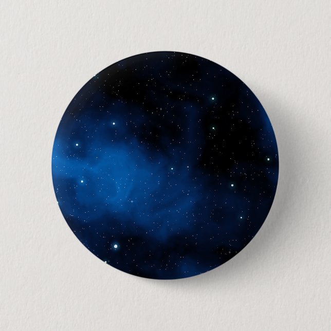 Blauer sternenklarer Himmel Button (Vorderseite)