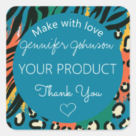 Blauer Sticker für das Tier