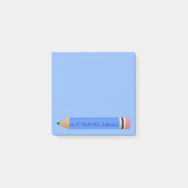 Blauer Stift Post-it Klebezettel
