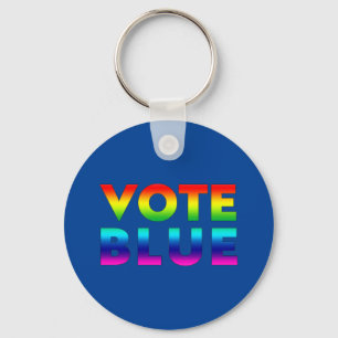 Blauer Stolz wählen lgbtq, lgbt Regenbogen Farben Schlüsselanhänger