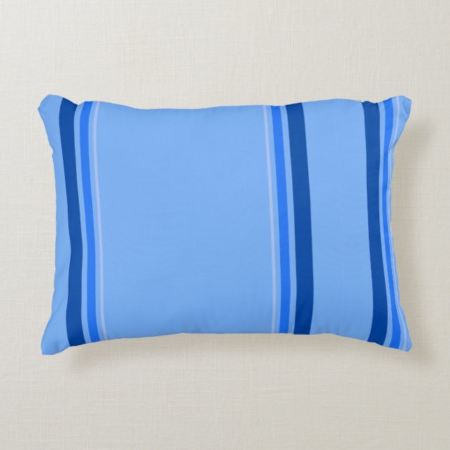 Blauer Streifen Akzent Pillow Dekokissen (Vorderseite)
