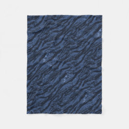 Blauer Streifen Camouflage Fleecedecke