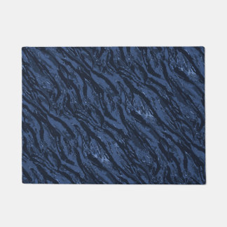 Blauer Streifen Camouflage Fußmatte