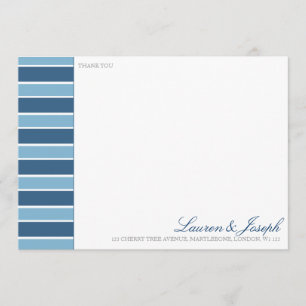 Blauer Streifen danken Ihnen Karten