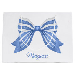 Blauer Streifen der Wasserfarbe Große Geschenktüte