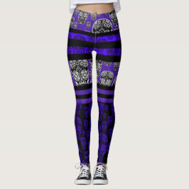 Blauer Streifen Leggings