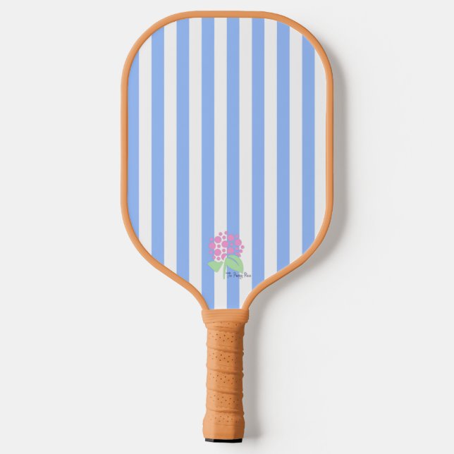 Blauer Streifen Pickleball Paddle-The Preppy Piece Schläger (Rückseite)